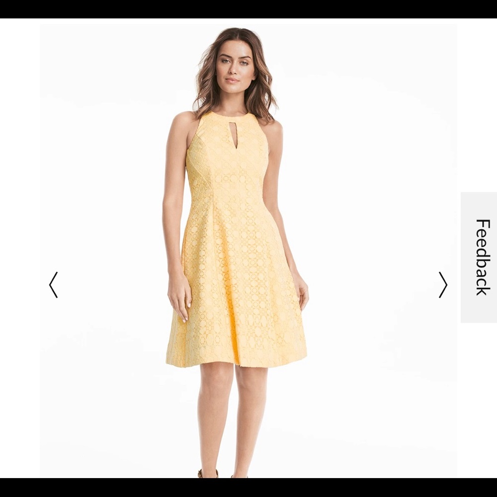 A-line lace detail halter sundress